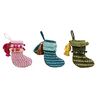 Hello Honey® Cotton Velvet Stocking Ornaments Set