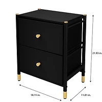 Simplify 2 Drawer Luxury Nightstand