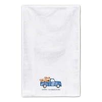 Blue Thanksgiving Truck Tea Towel Set