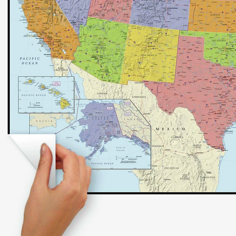 RoomMates Dry Erase US Map Peel & Stick Wall Decal