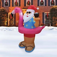 6ft. Inflatable Christmas Beach Party Santa