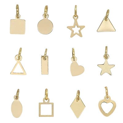 Gold Basic Shapes Charms by Bead Landing™