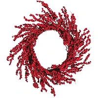 22" Red & Brown Berry Christmas Wreath