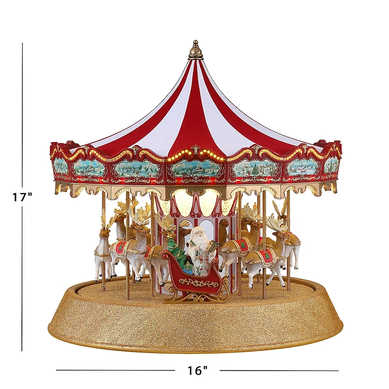 Mr. Christmas 17" Animated Sparkle Carousel