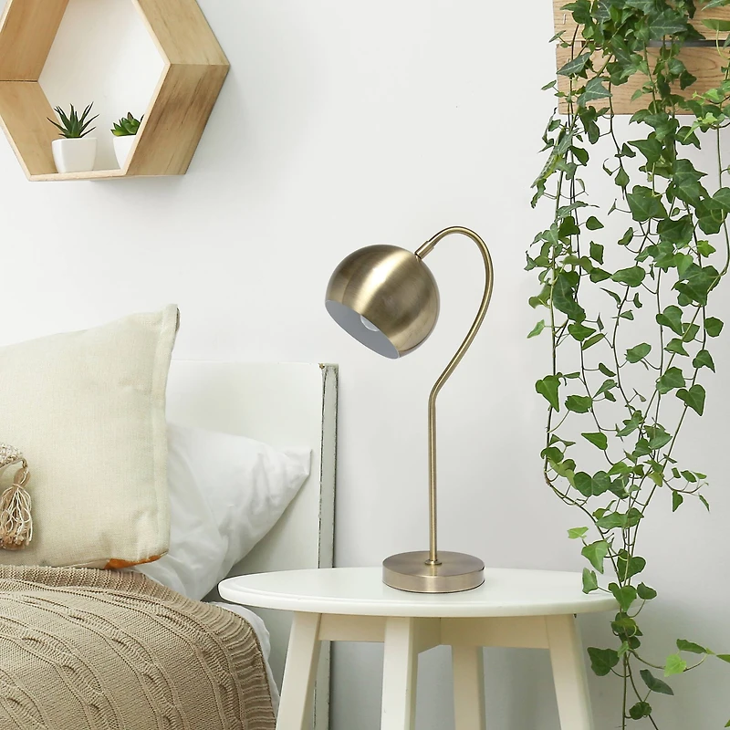 Lalia Home 20" Curved Table Lamp with Dome Shade