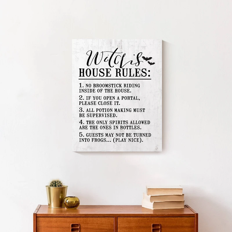 Witch House Rules Canvas Wall Art