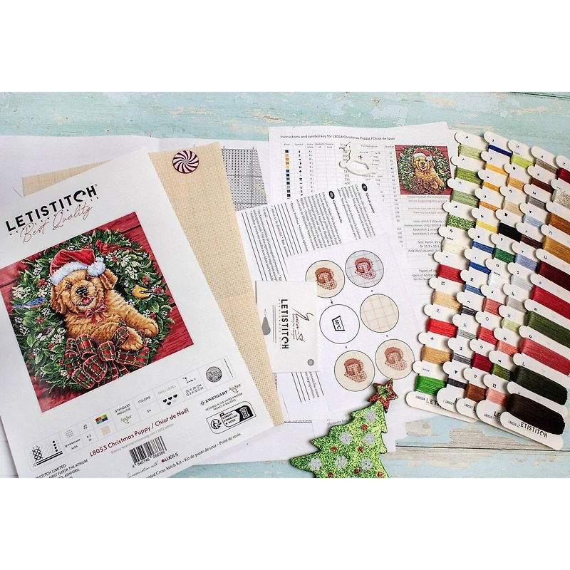 Letistitch Christmas Puppy Counted Cross Stitch Kit