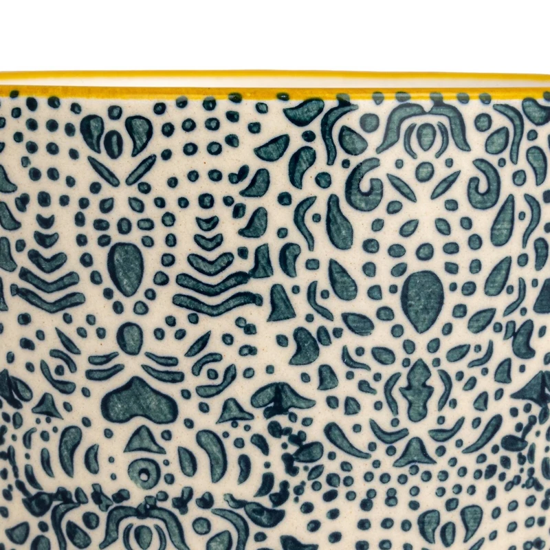 Hello Honey® 5" Flower Print Stoneware Mug Set