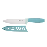 Farberware 6" Aqua Ceramic Chef Knife with Sheath