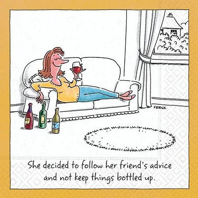 JAM Paper Keep Things Bottled Up Cocktail Napkins, 40ct.