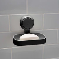 Bath Bliss Matte Black Gel-Suction Soap Dish