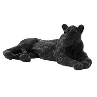 39" Black Glam Leopard Sculpture