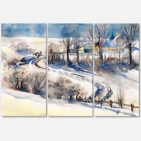 Designart - Country Road In Winter Times I
