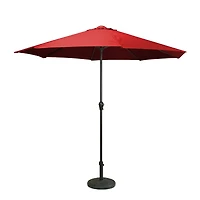 9ft. Red & Black Outdoor Patio Market Umbrella
