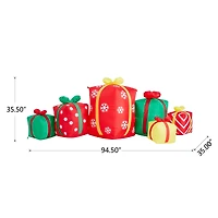 Glitzhome® 8ft. Inflatable Gift Boxes With Lights