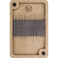 Wonderland Crafts Green & White Bead Embroidery Needle Box Kit