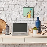 Stupell Industries Summer Girl on Pink Bicycle Wall Art in Black Frame