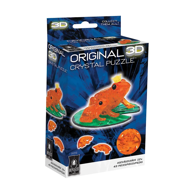 3D Crystal Puzzle - Frog (Orange): 43 Pcs