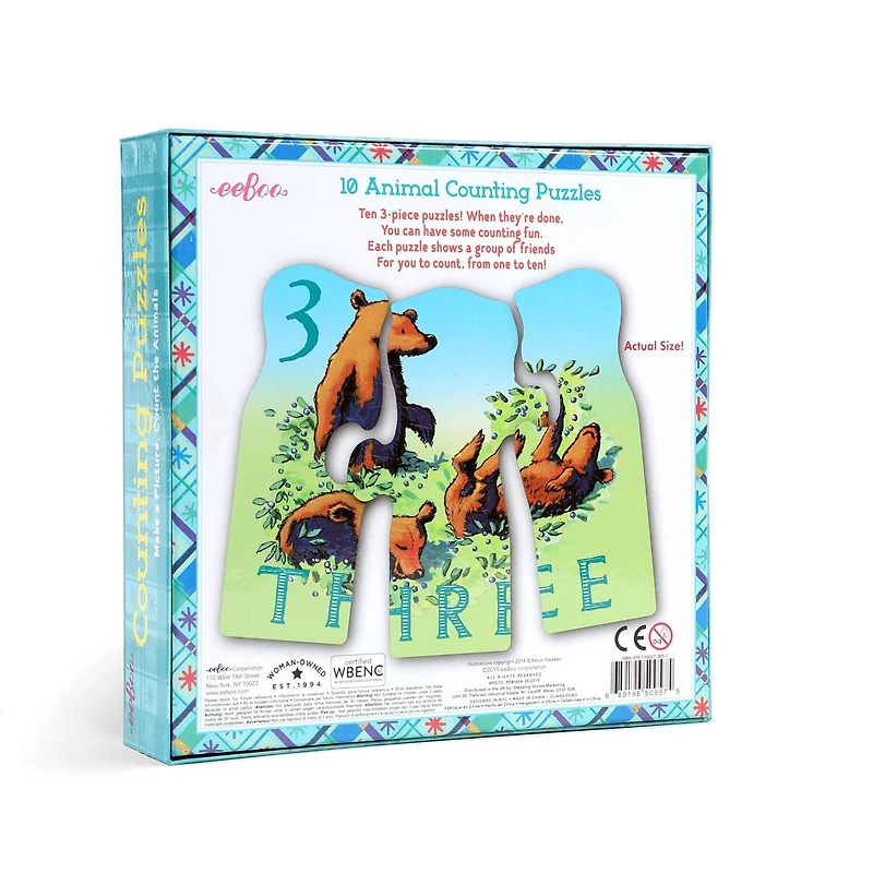 eeBoo Animal Counting Puzzle Set