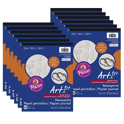 UCreate® White Newsprint Pad Pack, 9'' x 12''