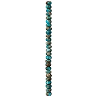 Bead Landing® Aqua Serpentine Rondelle Beads, 8mm