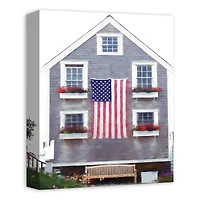 Patriotic Coastal Home Canvas Wall Art