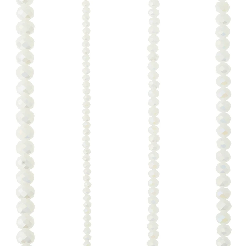 White Faceted Glass Rondelle Beads by Bead Landing™