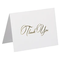 JAM Paper Thank You Card Set with Gold Script