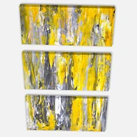 Designart - Grey and Yellow Abstract Pattern