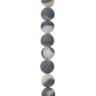 12 Pack: Grey Agate Round Beads, 12mm by Bead Landing™