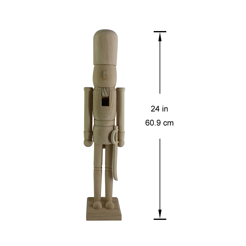 24" Soldier with Saber DIY Pinewood Nutcracker by Make Market®