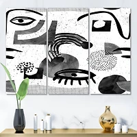 Designart - Collage of Eyes & Doodles In Contemporary Style II