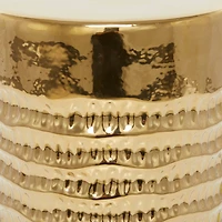 18" Gold Stoneware Glam Accent Table