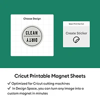 Cricut® 8.5" x 11" White Printable Magnet Sheets, 3ct.