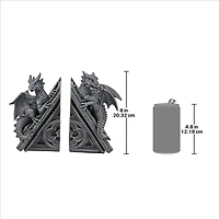 Design Toscano 8" Gothic Castle Dragons Sculptural Bookend Set