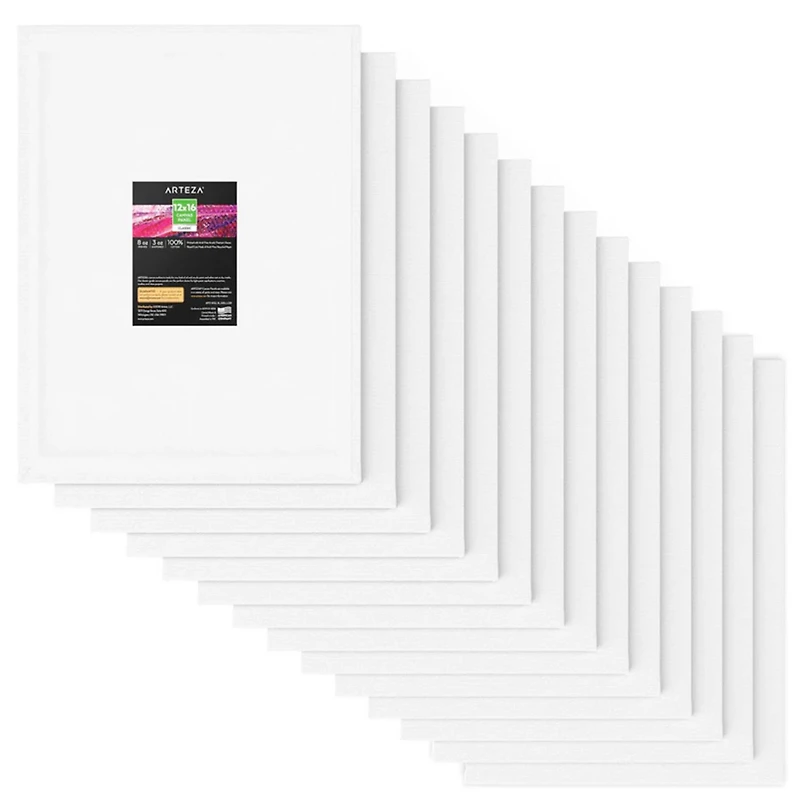 Arteza® 12" x 16" White Canvas Panels, 14ct.