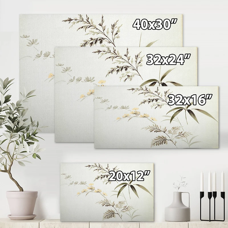 Designart - Retro Drawing of Flowers III