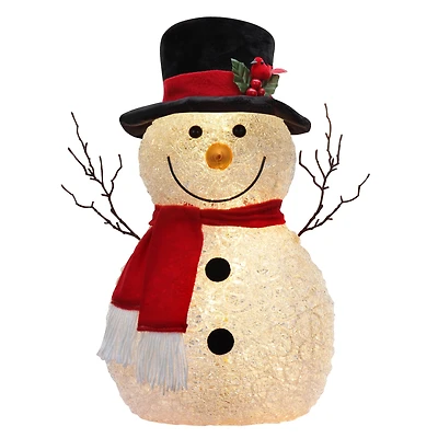 Haute Decor 18" Happy Snowman Pre-Lit LED Tabletop Décor