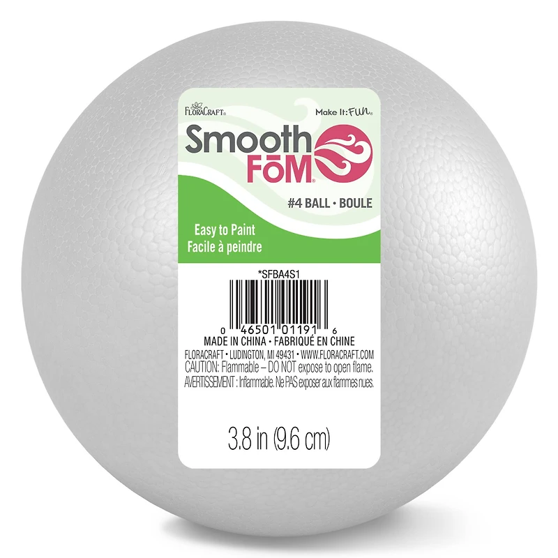 FloraCraft® SmoothFōM® White Foam Ball
