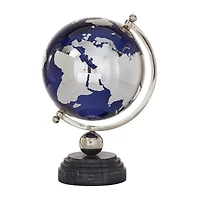 13" Blue Ceramic Coastal Globe