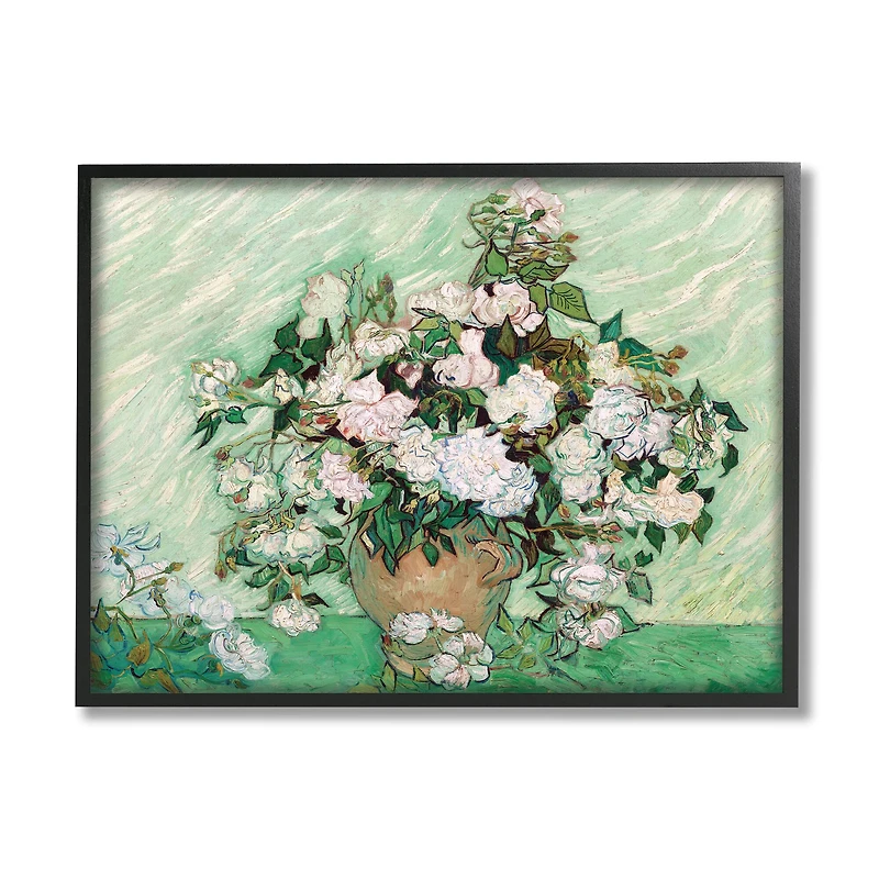 Stupell Industries Impressionist Arrangement of Chrysanthemums Traditional Painting in Frame Wall Art
