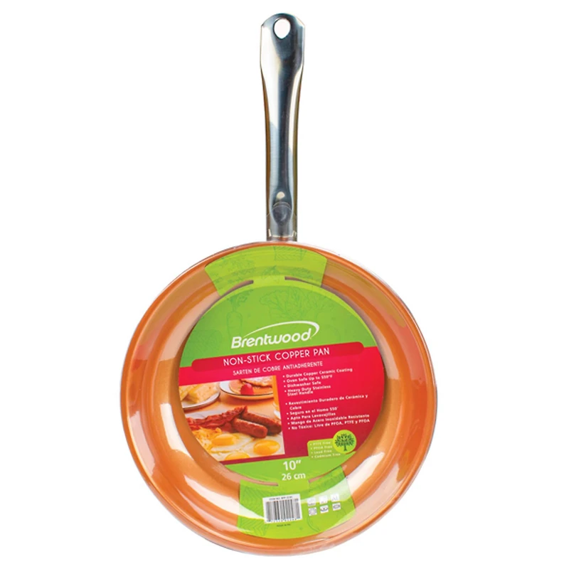 Brentwood 10" Nonstick Induction Copper Frying Pan