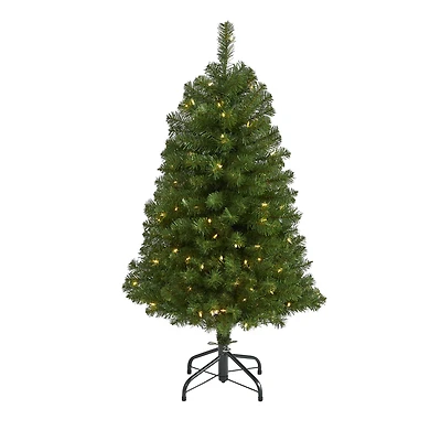 4ft. Pre-Lit Virginia Fir Artificial Christmas Tree, Clear Lights