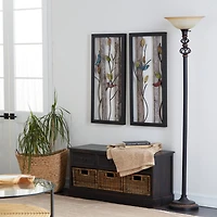 70" Black Metal Traditional Floor Lamp