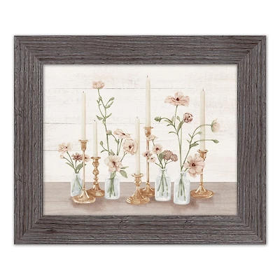 Florals with Candles Western Framed Print