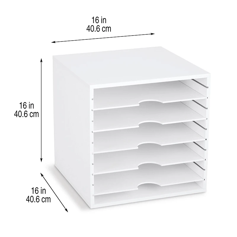16" White Modular 5-Panel Cube by Simply Tidy®