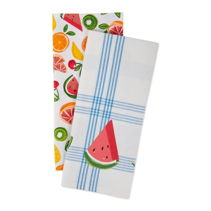 DII® Fruity Slice Print Dishtowel, 2ct.