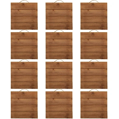 12 Pack: 10" Square Wood Pallet Plaque by Make Market®