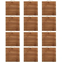12 Pack: 10" Square Wood Pallet Plaque by Make Market®