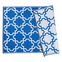 DII® Blue Lattice Outdoor Rug, 4ft. x 6ft.